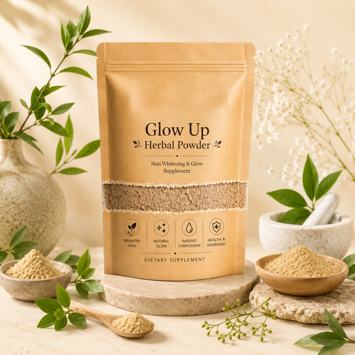 Glow up powder اپنی قدرتی خوبصورتی کو اعتماد کے ساتھ نمایاں کریں
